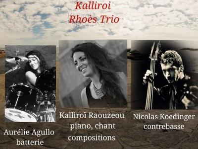 Kalliroï « Rhoès Trio »
Culture Concerts - Opéras - Soirées Musique du monde Jazz et blues Pop musique Concert
Samedi 1er juin 2024 à 19h30.
Ouverture des portes à 19h.
Roll'Studio