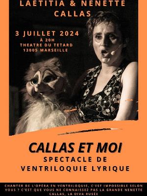 Laetitia & Nénette : Callas et moi

Culture Spectacles - Cirques Théâtre - Café-théâtre Comique Art lyrique Spectacle Café-théâtre

Mercredi 3 juillet 2024 à 20h.

Théâtre Le Têtard