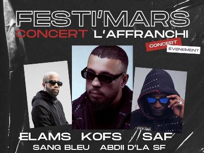 Festi’Mars

Culture Concerts - Opéras - Soirées Rap, Rnb, Soul Hip-hop Concert

Samedi 18 mai 2024 à 20h.

L'Affranchi