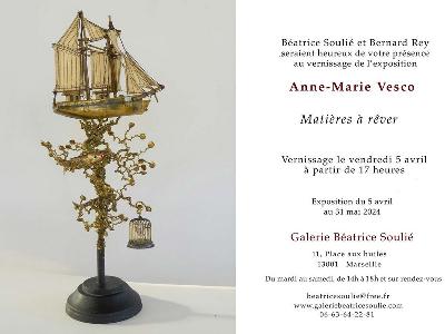 Matières à Rêver – Anne-Marie Vesco - Culture Expositions - Rétrospectives Exposition - Galerie Béatrice Soulié - Spectacle-Marseille - Sortir-a-Marseille